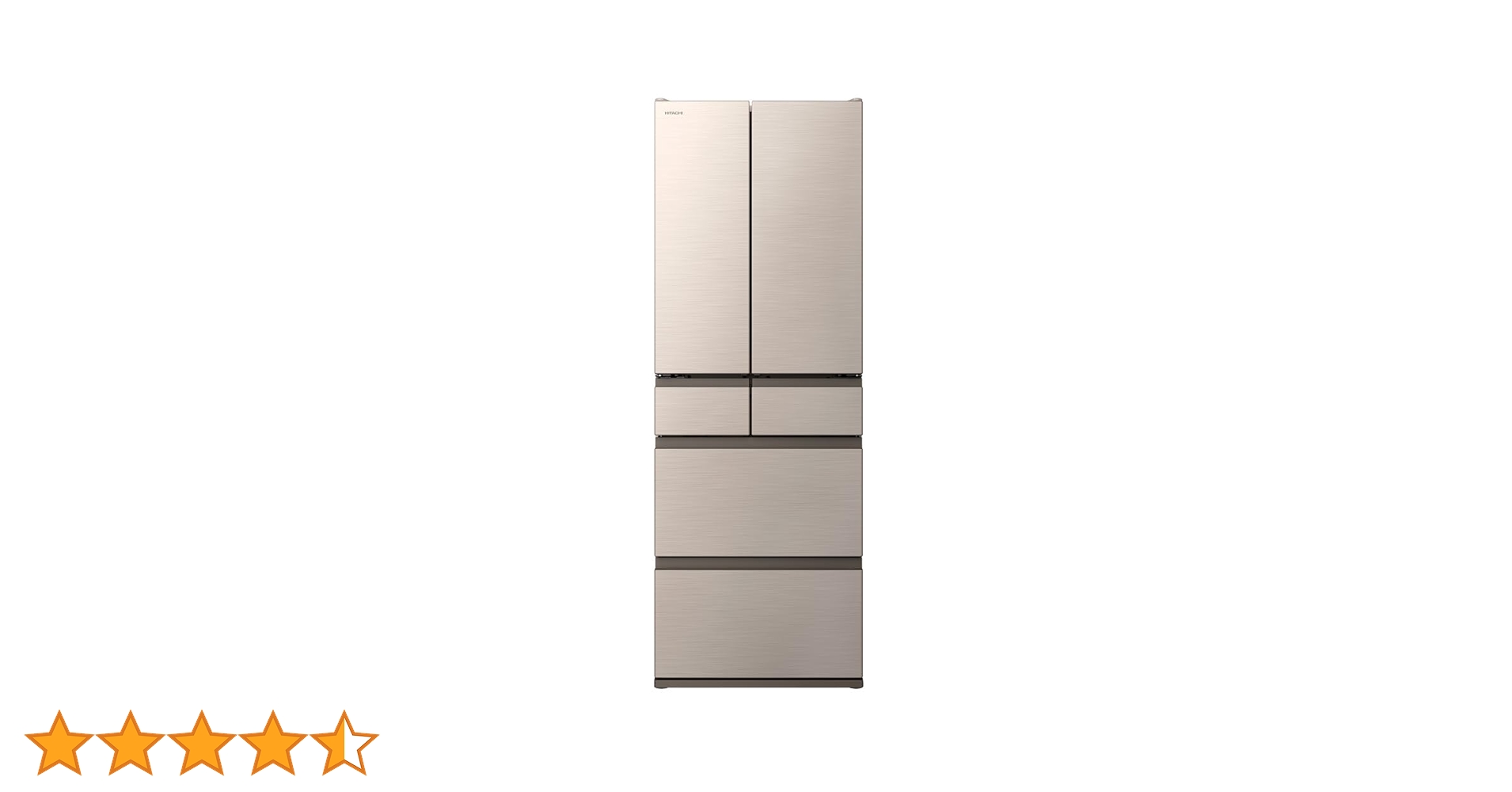 Amazon | 日立 冷蔵庫 幅65cm 485L R-HW49V N ライトゴールド